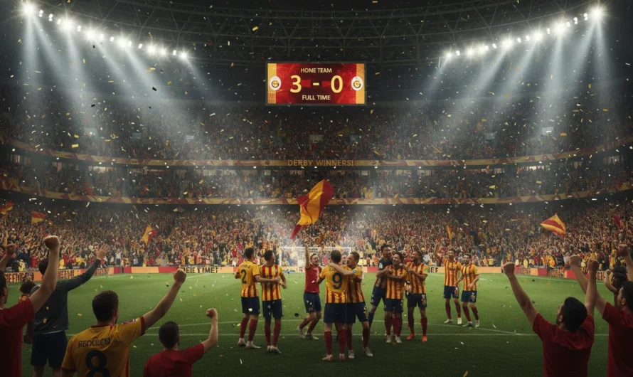 Galatasaray, Fenerbahçe’yi 3-0 Yenerek Şampiyonluk İçin İleri Adım Attı